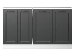 Armário de cozinha para sótão inclinado casa de campo antracite 140x46x81.6 r-line