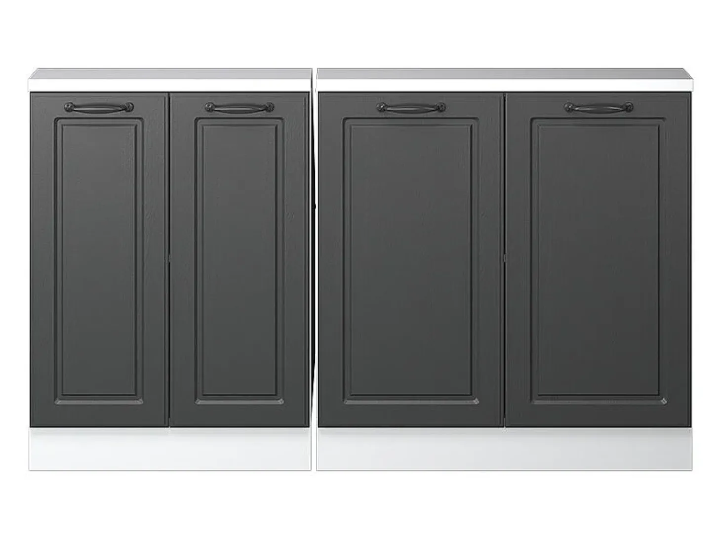Armário de cozinha para sótão inclinado casa de campo antracite 140x46x81.6 r-line