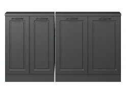 Armário de cozinha para sótão inclinado casa de campo antracite 140x46x81.6 r-line