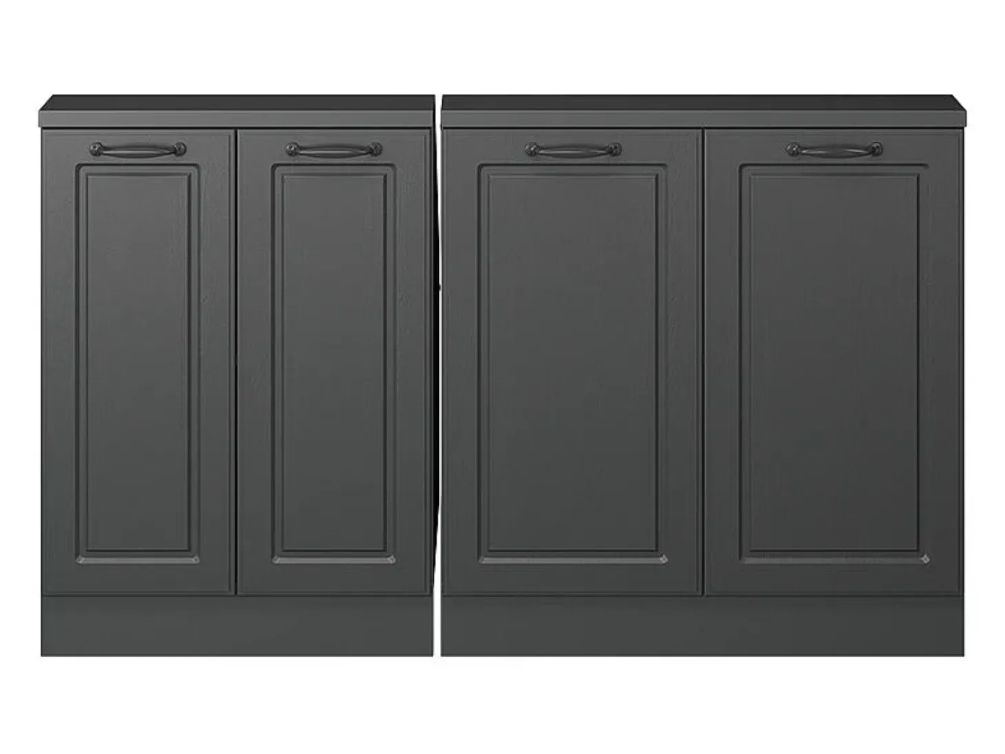 Armário de cozinha para sótão inclinado casa de campo antracite 140x46x81.6 r-line