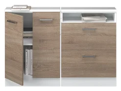 Armário de cozinha para sótão inclinado sonoma 120x46x81.6 r-line
