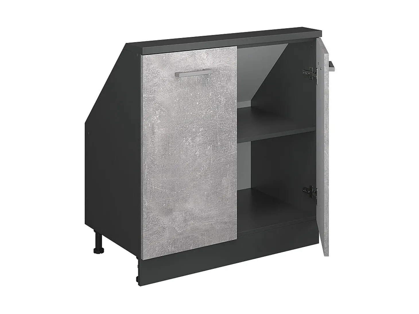 Armário de cozinha para sótão inclinado betão 80x46x81.6 r-line