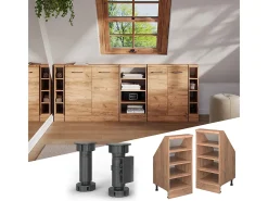 Armário de cozinha para sótão inclinado carvalho goldkraft 40x46x81.6 r-line
