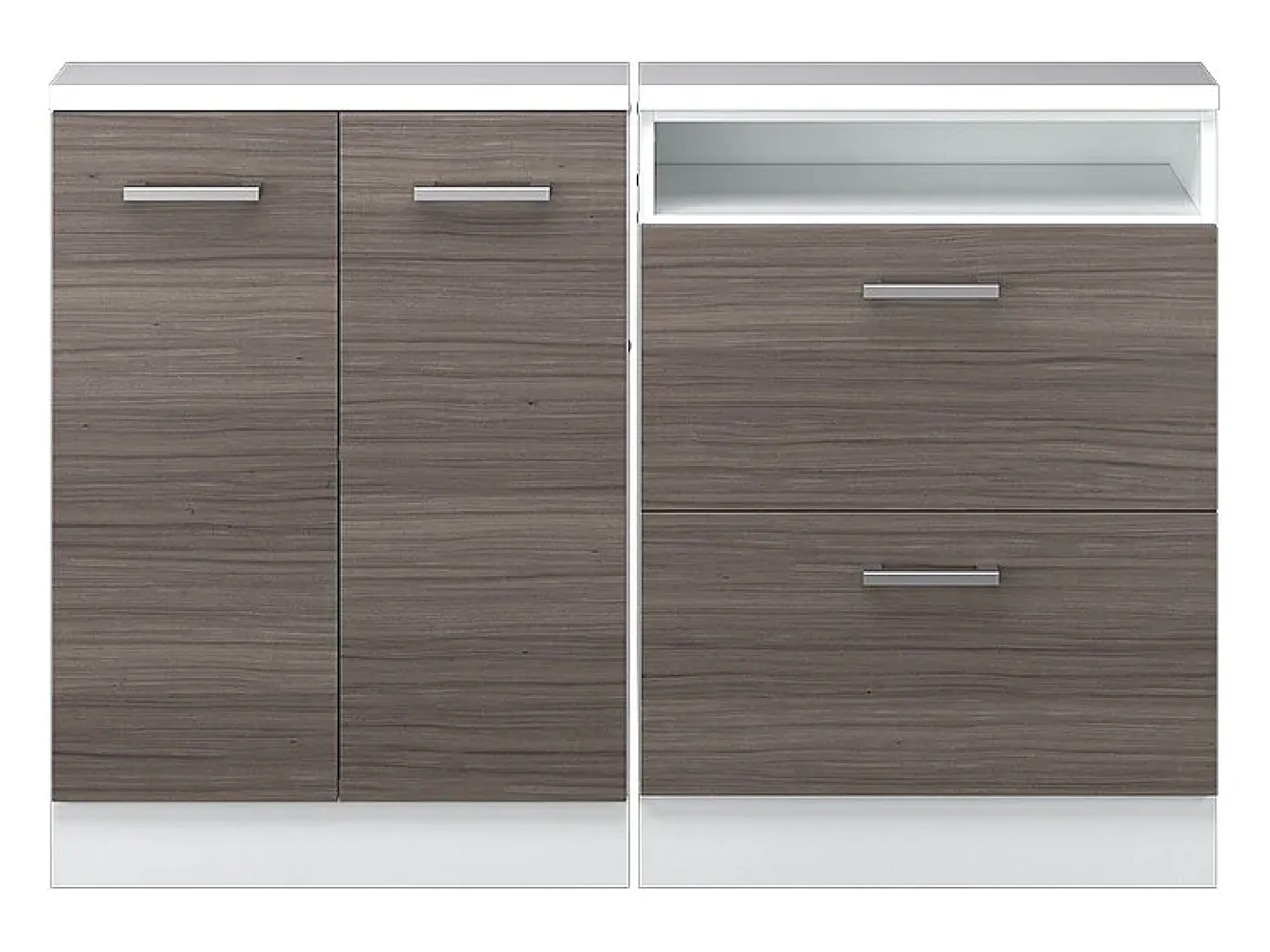 Armário de cozinha para sótão inclinado cinza nobre 120x46x81.6 r-line