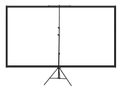 Armário de Escritório SucceBuy Tela de Projeção sobre Tripé 279.4CM 4K HD 16:9 Cinema em Casa Portátil