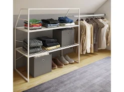 Armário de metal VCM |armário aberto | walk-in |prateleira inclinada | dimensões aprox. L. 100 x A. 100 x P. 50 cm - Disal (Branco)