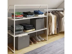 Armário de metal VCM |armário aberto | walk-in |prateleira inclinada | dimensões aprox. L. 100 x A. 100 x P. 50 cm - Disal (Branco)