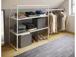 Armário de metal VCM |armário aberto | walk-in |prateleira inclinada | dimensões aprox. L. 100 x A. 100 x P. 50 cm - Disal (Branco)