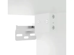 Armário de parede c/ portas de vidro 102x37x35 cm branco