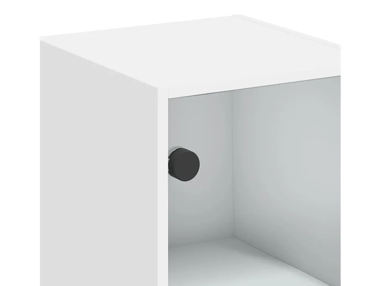 Armário de parede c/ portas de vidro 35x37x68,5 cm branco