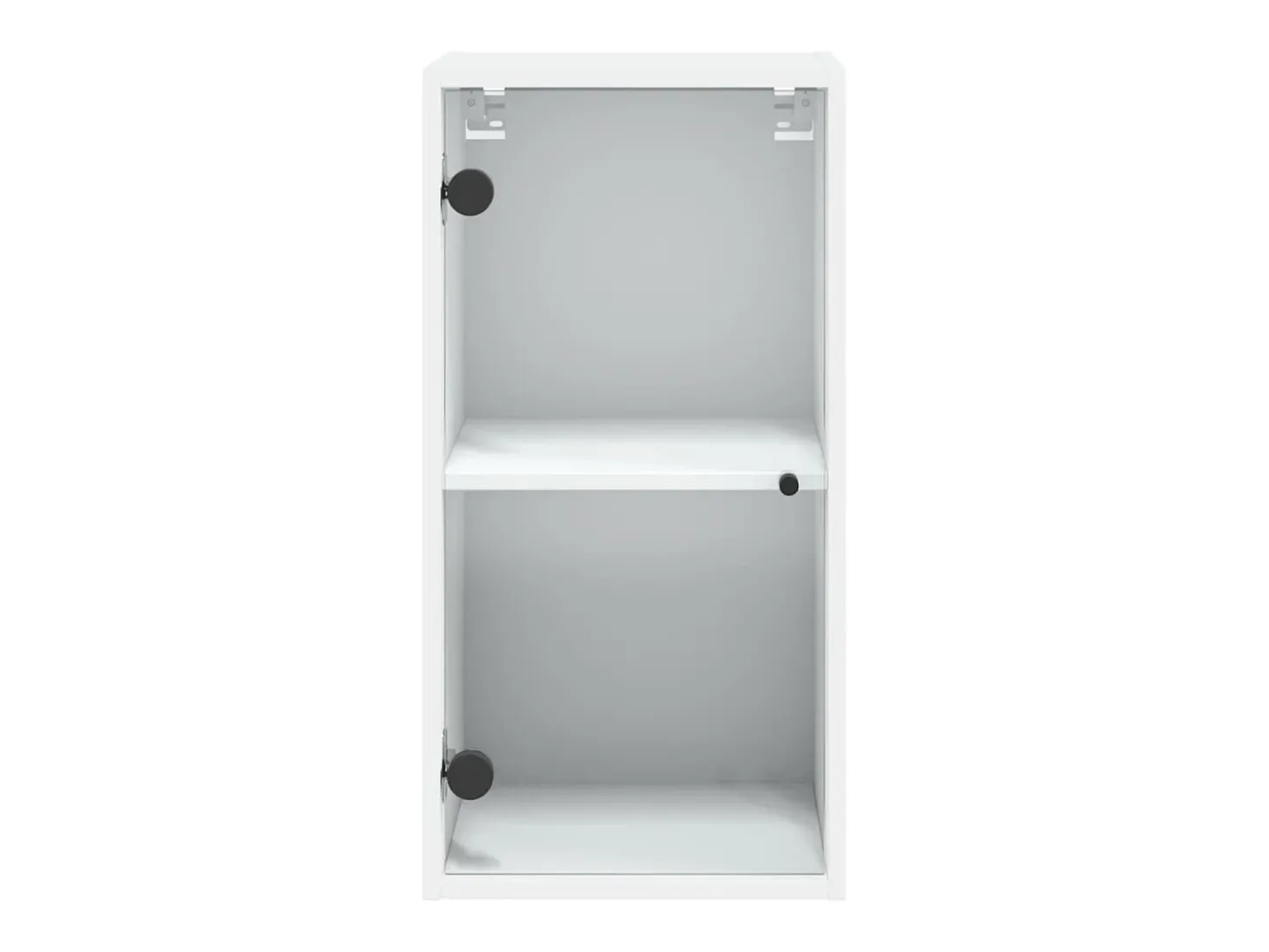 Armário de parede c/ portas de vidro 35x37x68,5 cm branco