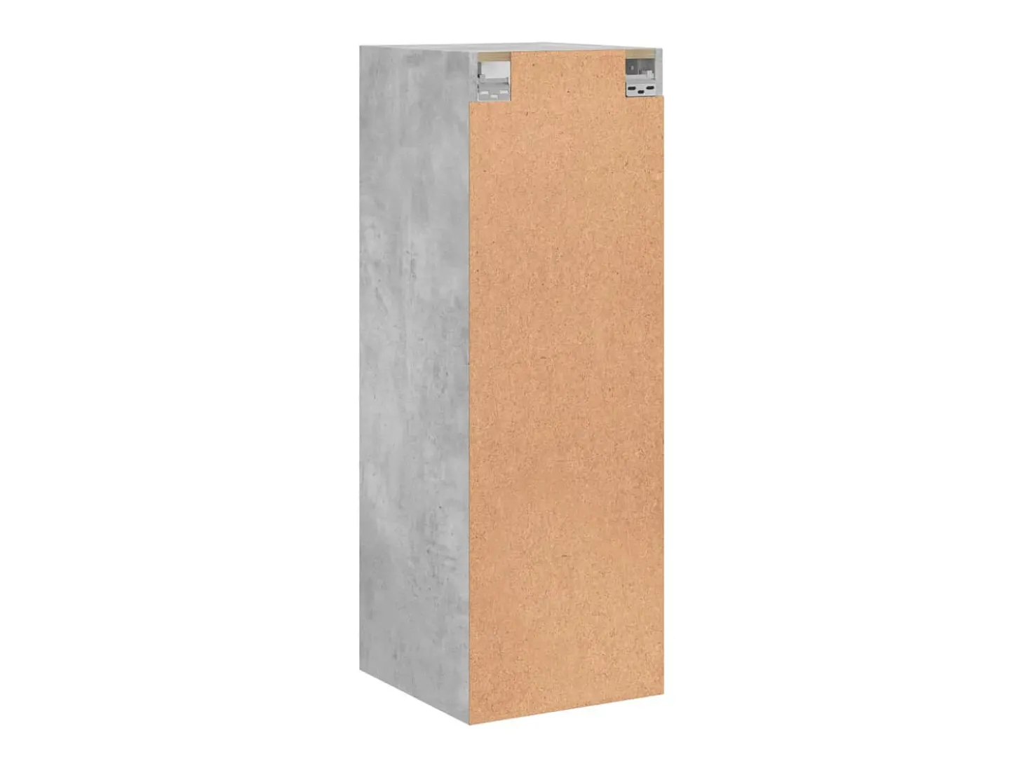 Armário de parede c/ portas de vidro 35x37x100cm cinza cimento