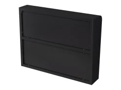 Armário de parede moderno com portas de vidro - para cozinha e banheiro - 90 × 20 × 70 cm, preto