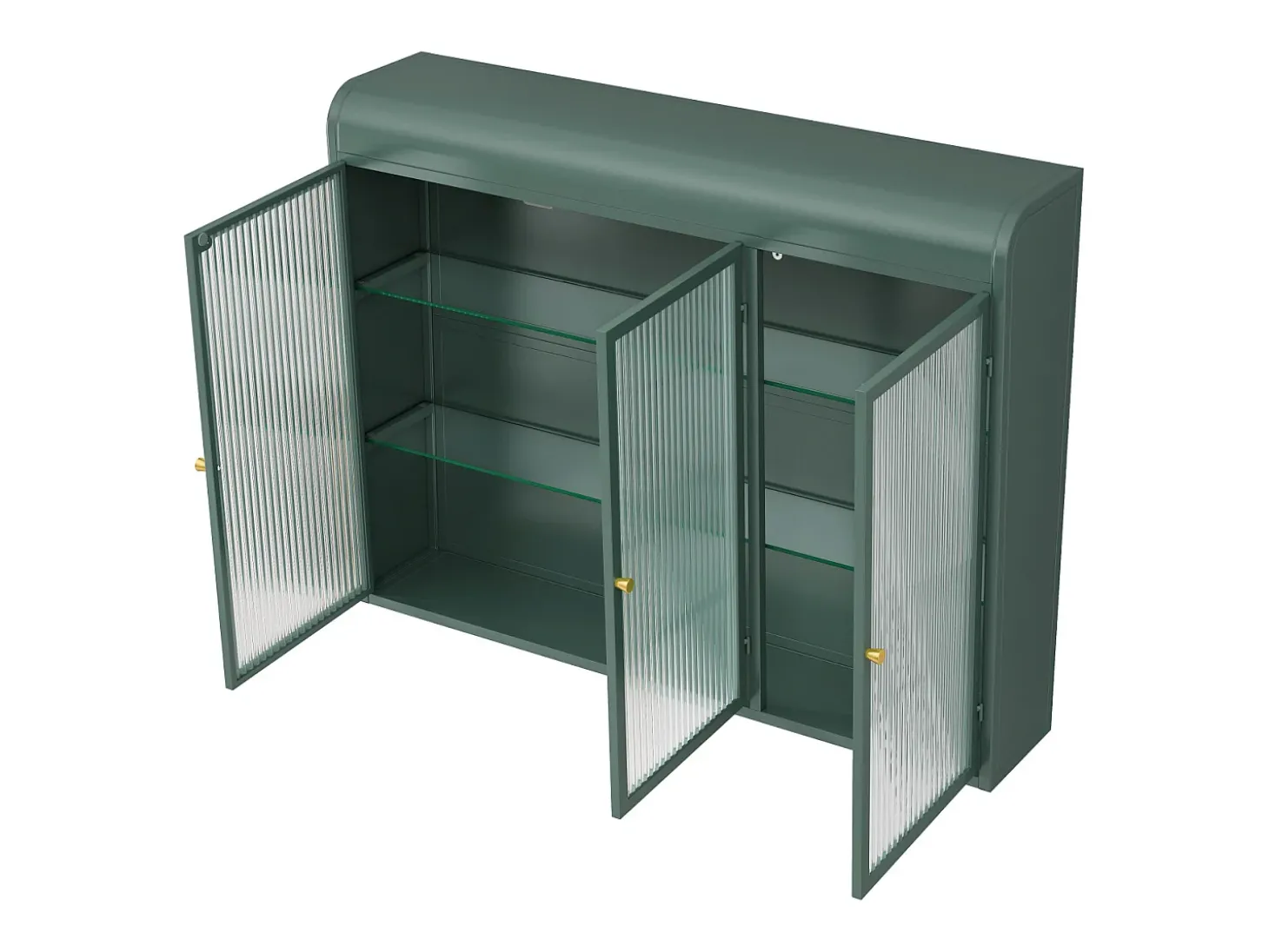 Armário de parede moderno com portas de vidro - para cozinha e banheiro - 90 × 20 × 70 cm, branco