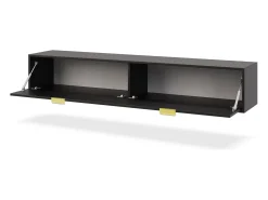 Armário de parede para TV pendurada Lexa 175 preta