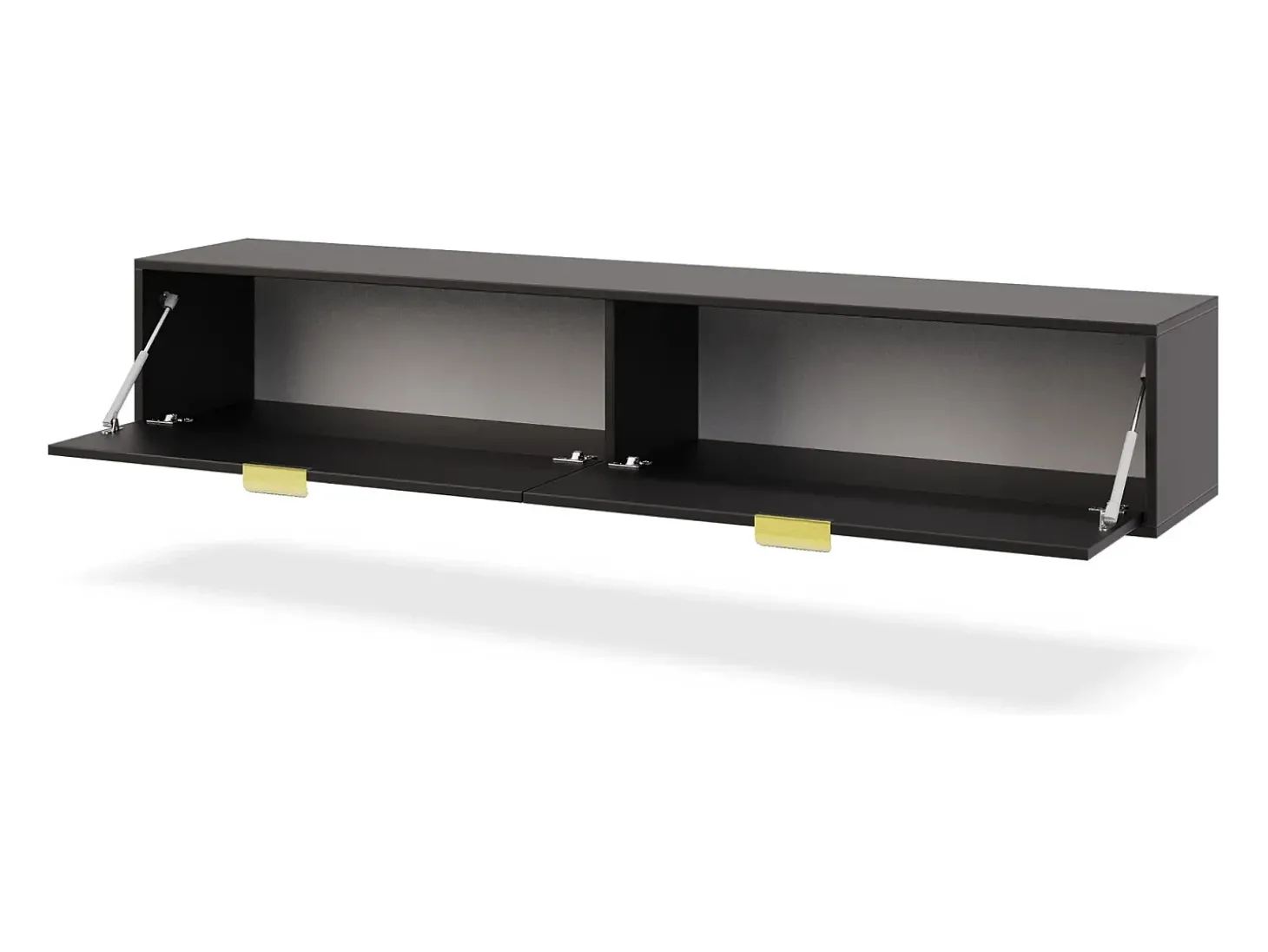 Armário de parede para TV pendurada Lexa 175 preta