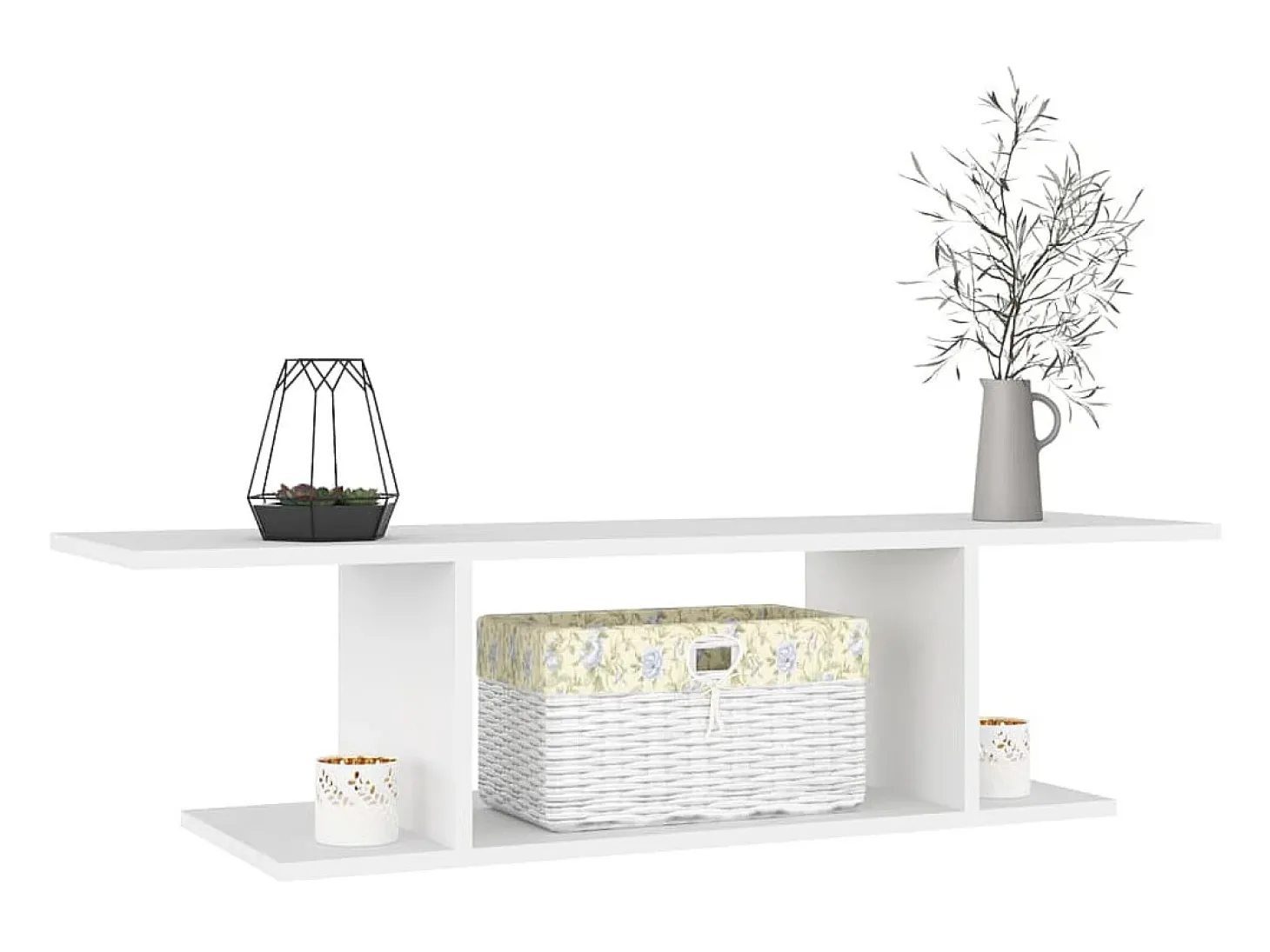 Armário de parede para TV 103x30x26,5 cm branco PT656267