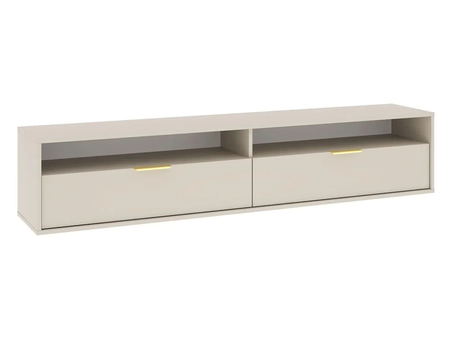 Armário de parede para TV pendurada Queen 75 cashmere