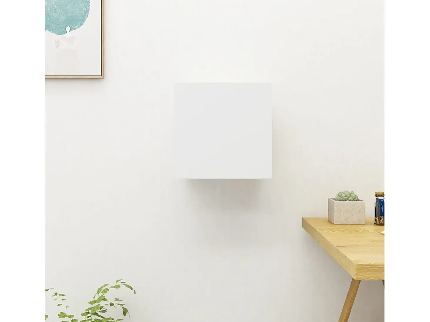 Armário de parede para TV 30,5x30x30 cm branco PT759790