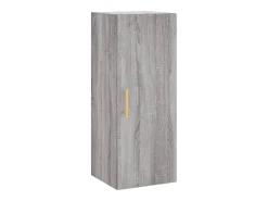 Armário de parede 34,5x34x90 cm cinzento sonoma