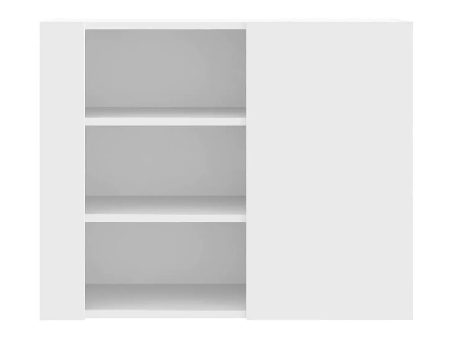Armário de parede 75x35x60 cm derivados de madeira branco