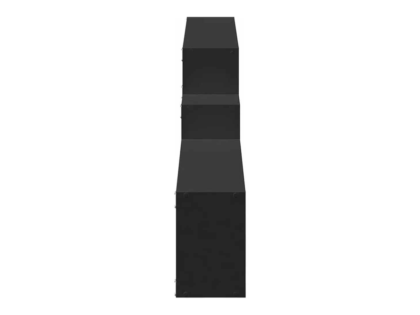 Armário de parede 158x18x53 cm derivados de madeira preto