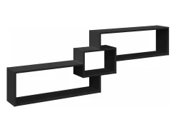 Armário de parede 158x18x53 cm derivados de madeira preto