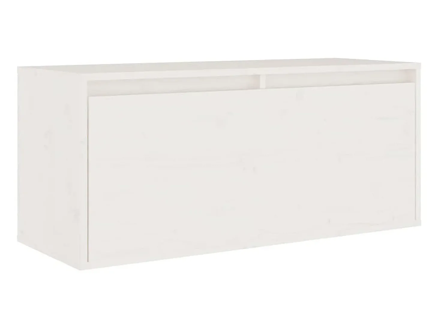 Armário de parede 80x30x35 cm madeira de pinho maciça branco