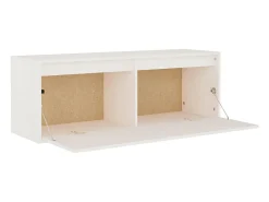 Armário de parede 100x30x35 cm madeira de pinho maciça branco