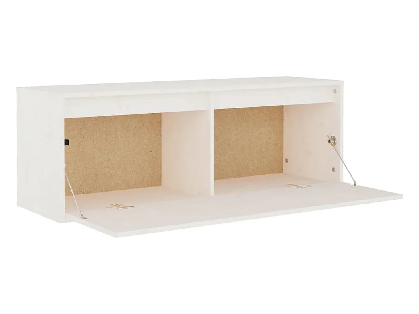 Armário de parede 100x30x35 cm madeira de pinho maciça branco