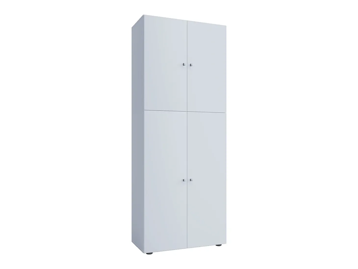 Armário de sapato de madeira VCM | Dimensões: L. 70 x A. 184 x P. 40 cm | Armário para uso integral | 9 compartimentos | 4 Portas rotativas - Lona (Branco)