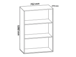 Armário de sapato de madeira VCM | Dimensões: A. 110 x L. 70 x P. 37 cm | Armário para uso integral | 5 compartimentos | sem portas – Lona (faia)