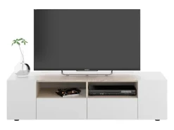 Armário de TV Tamiko 138 cm branco Artik carvalho canadense