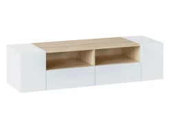 Armário de TV Tamiko 138 cm branco Artik carvalho canadense