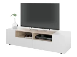 Armário de TV Tamiko 138 cm branco Artik carvalho canadense