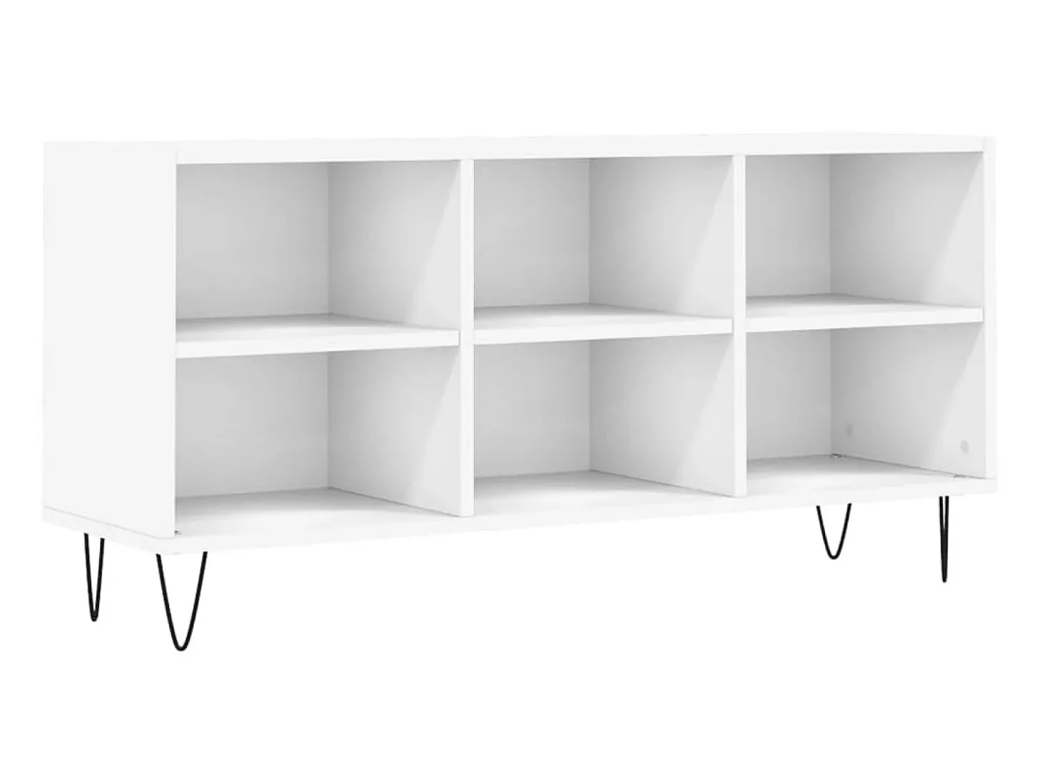 Armário de TV 103,5x30x50 cm derivados de madeira branco PT893046