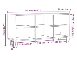 Armário de TV 103,5x30x50 cm derivados de madeira branco