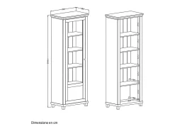 Armário expositor de 1 porta, abertura à esquerda Martin Vert et Bois