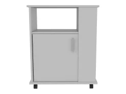 Armário inferior para micro-ondas em melamina com armário e 4 prateleiras , 73,.4 cm X 60 cm X 39,8 cm , Branco