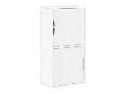Armário lateral ODDA branco 40x24x79 cm pinho de madeira maciça