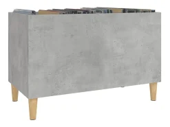 Armário p/ discos 74,5x38x48 cm derivados madeira cinza-cimento