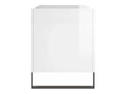 Armário p/ discos 74,5x38x48 cm deriv. madeira branco brilhante