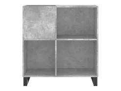 Armário p/ discos 84,5x38x89 cm derivados madeira cinza-cimento