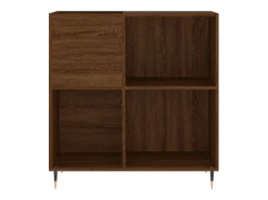 Armário p/ discos 84,5x38x89cm deriv. madeira carvalho castanho