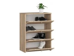 Armário para Calçados com 4 Portas Rebatíveis 60cm - Carvalho Sonoma