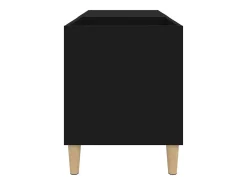 Armário para discos 84,5x38x48 cm derivados de madeira preto