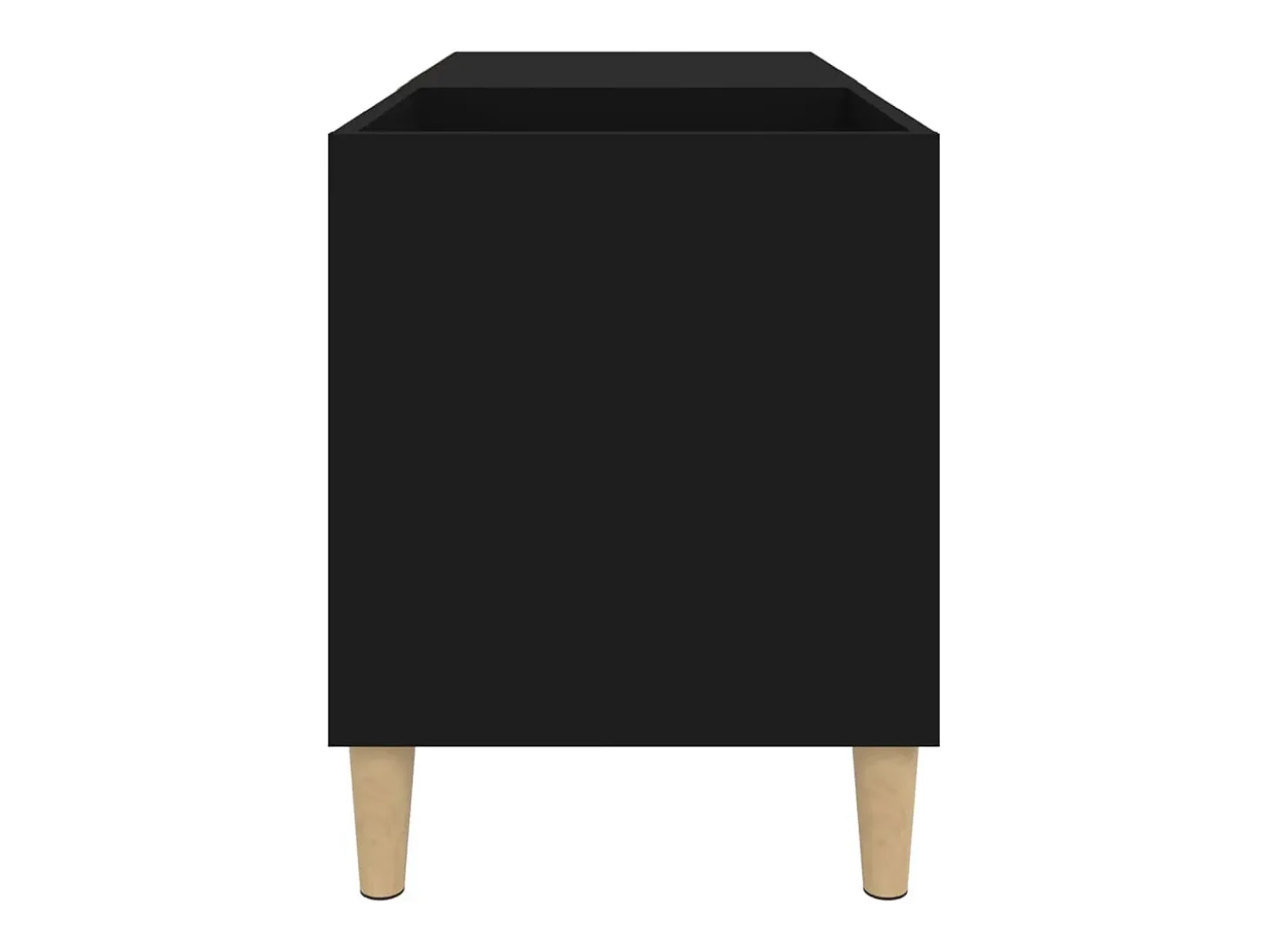 Armário para discos 84,5x38x48 cm derivados de madeira preto