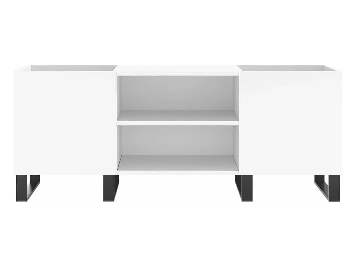 Armário para discos 121x38x48 cm derivados de madeira branco