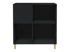 Armário para discos 84,5x38x89 cm derivados de madeira preto