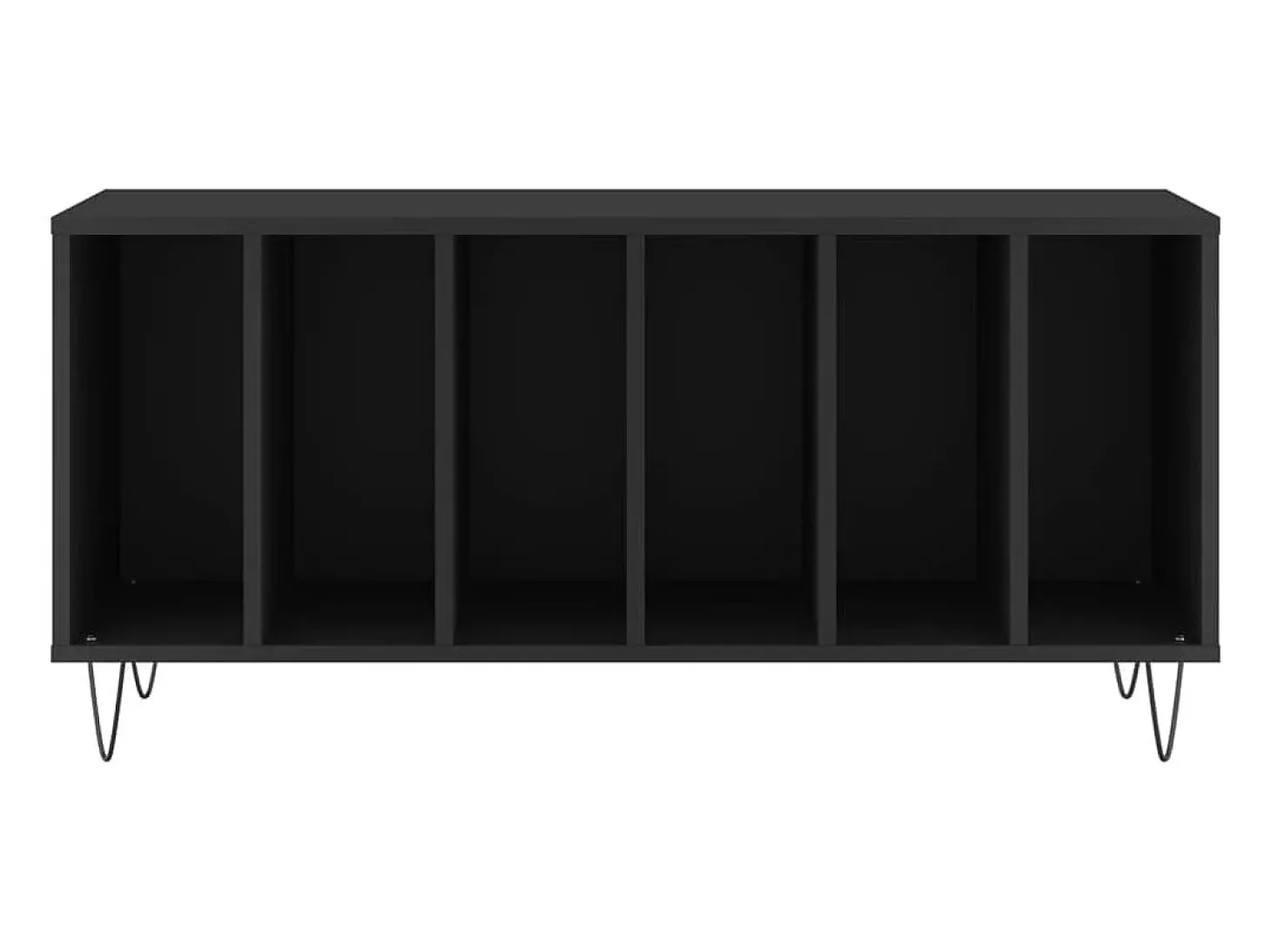 Armário para discos 100x38x48 cm derivados de madeira preto